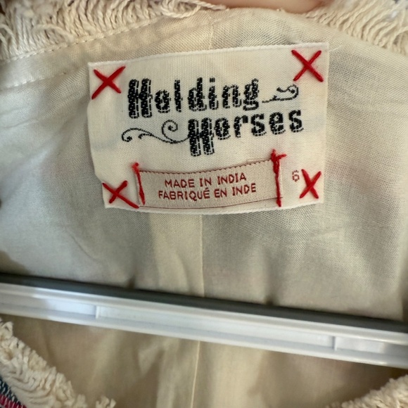 Anthropologie Holding Horses Striped Fringe Shift Dress 45077 - Picture 5 of 11